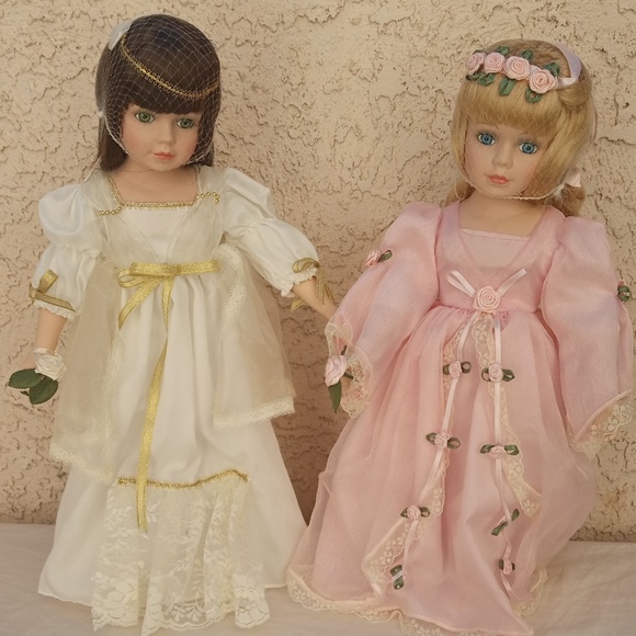 Porcelain Angel Doll The Heritage Collection PINK OR WHITE **CHOICE* - Picture 1 of 16